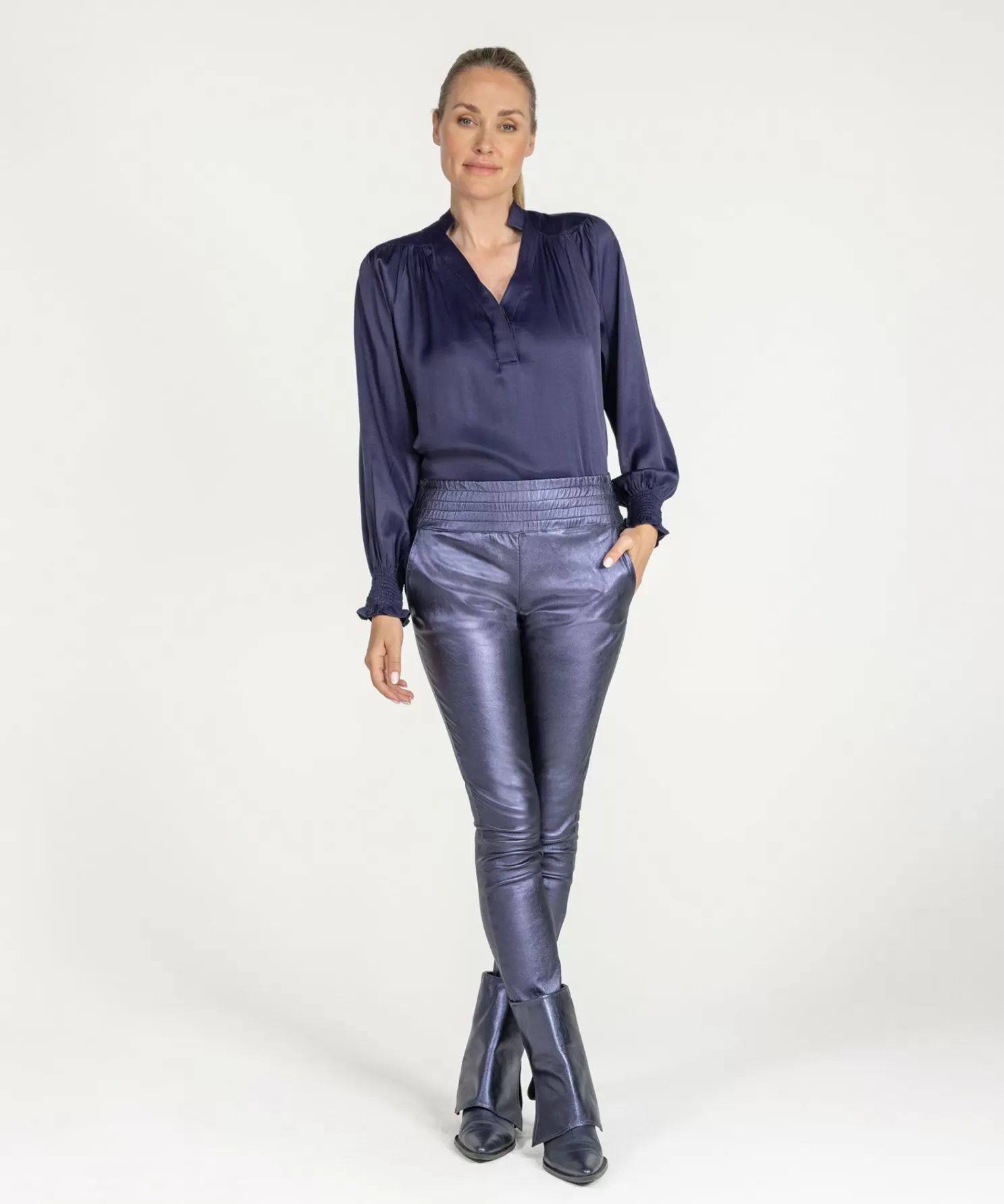 Ibana Colette Metallic Marine Blue Flash Sale